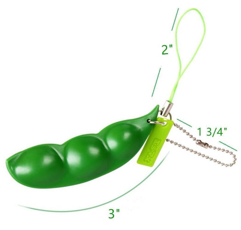 Squishy Edamame Stress Relief Toy and Accessory